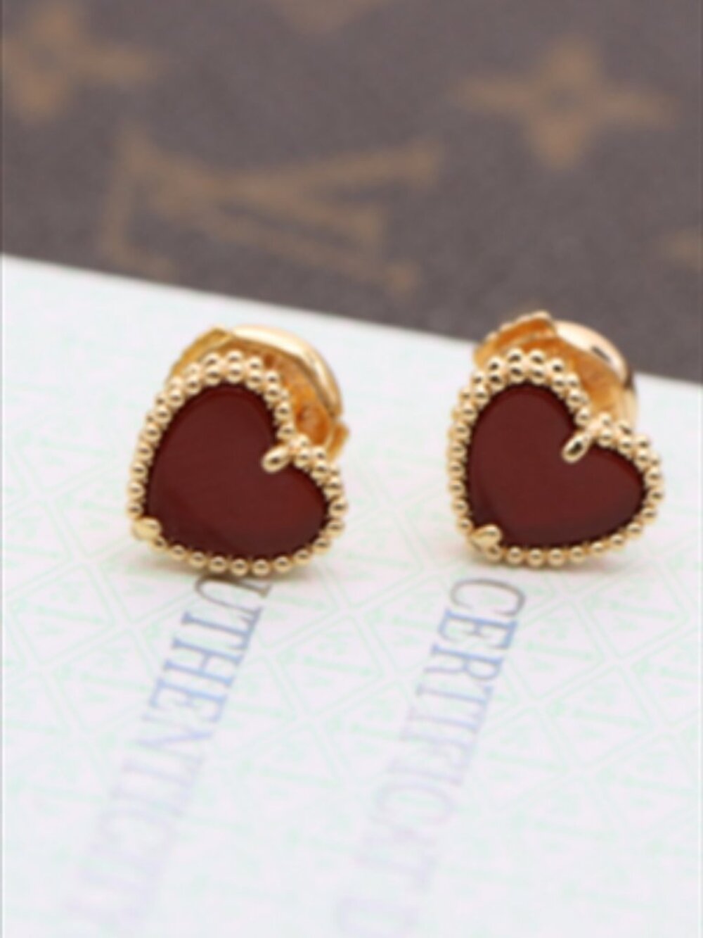Van Cleef & Arpels Red Heart Earrings